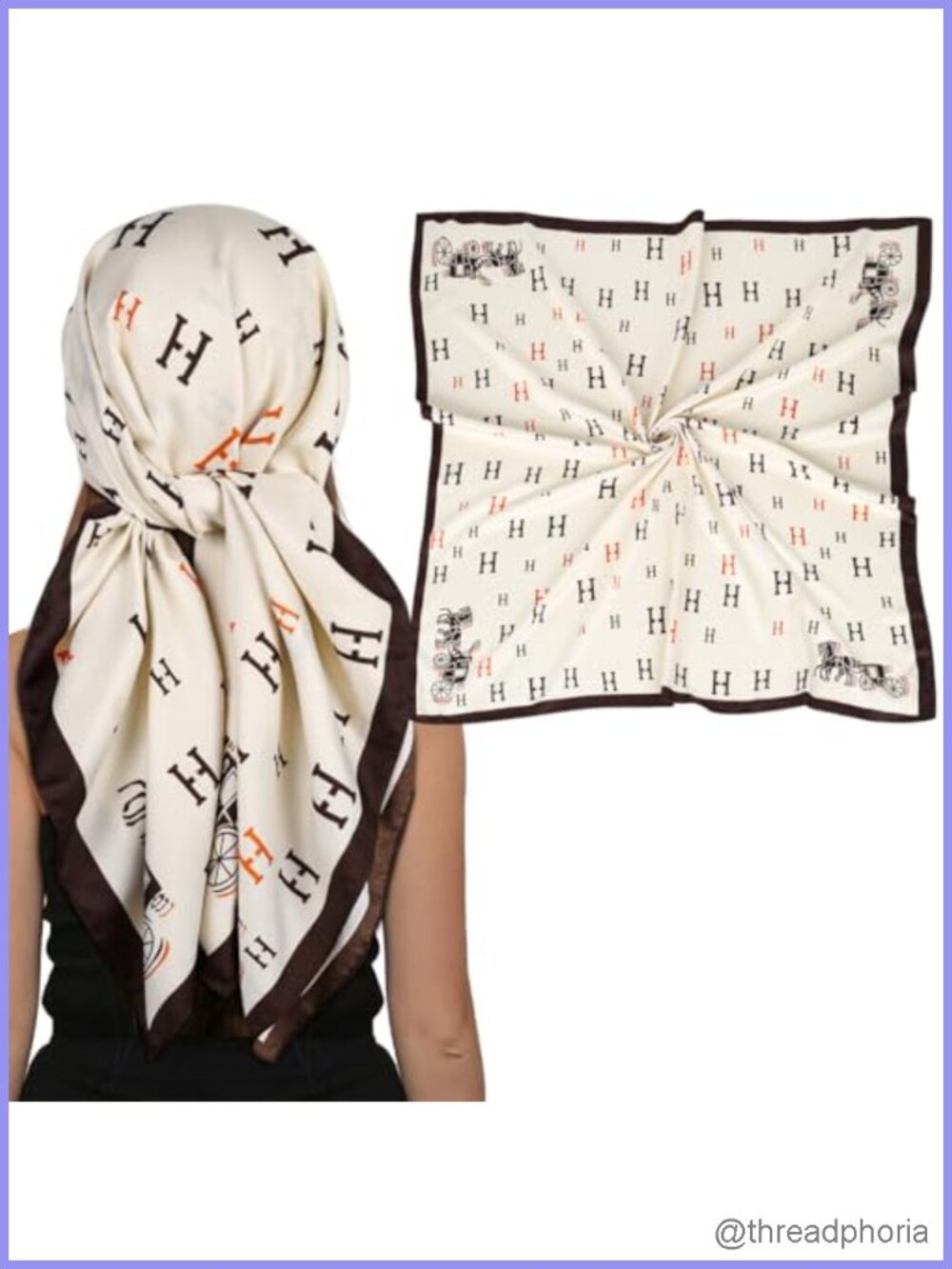 Fashion Square Scarf for Hair Wrapping at Night Silk Satin